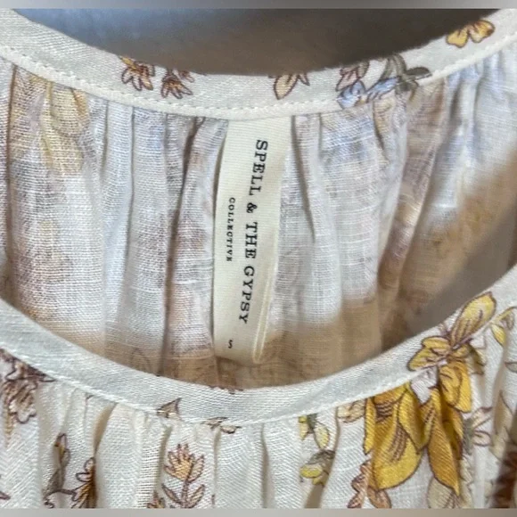 Spell Meadowland Tunic Dress Cream Never Worn - Picture 2 of 15